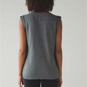 Lululemon All Time Tank Heathered Speckled Black Size 10